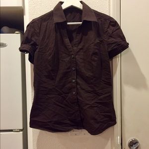 🔴Express Design Studios Brown Short Sleeve